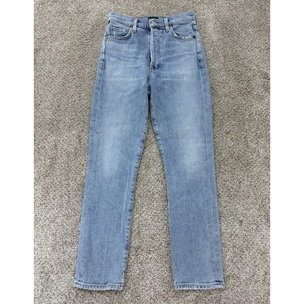 Citizens Of Humanity Olivia Crop High Rise Slim Jeans Women's 24 Blue Light Wash